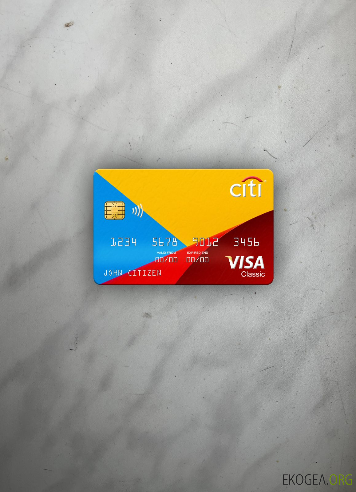 Pays , Bas Citibank visa carte classique photolook recto